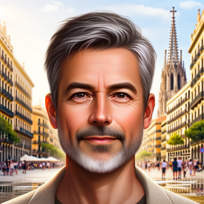 Avatar Of A Man In Barcelona