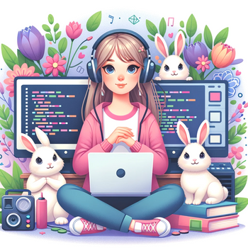 A girl who loves computer science and bunnies.
